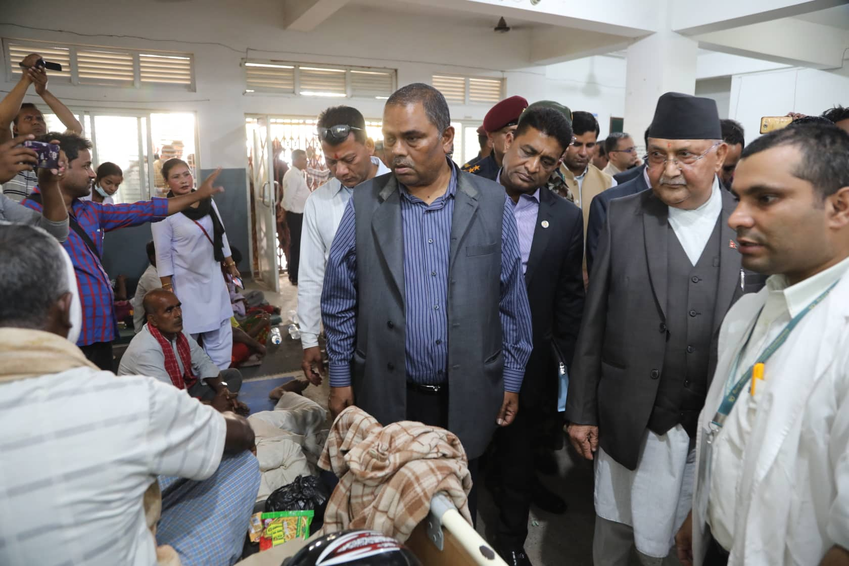 PM Oli at Kalaiya hospital