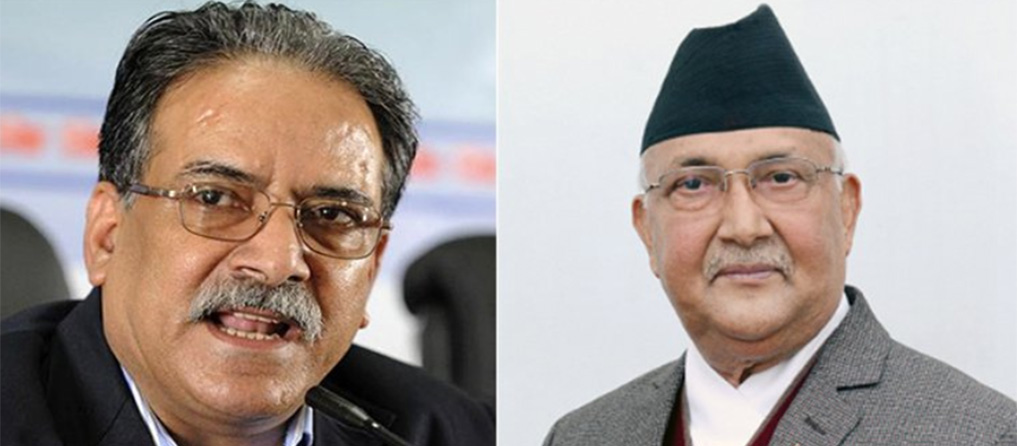 NCP chair duo Oli and Dahal hold talks