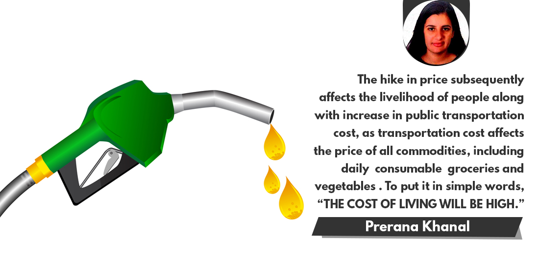 Hike on petrol price and its impacts