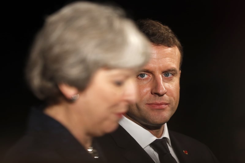 Brexit on the menu at May, Macron dinner