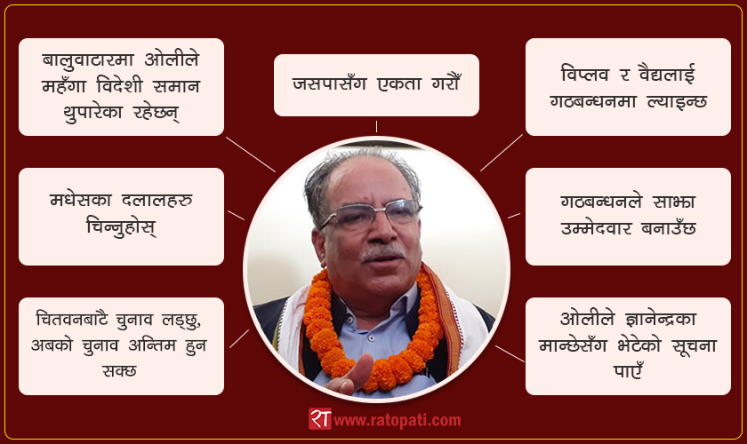 प्रचण्डका सात दिन, सात अभिव्यक्ति : बालुवाटारका भाँडादेखि ज्ञानेन्द्रको सूचनासम्म !