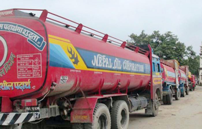 73 fuel tankers held at Indian custom, causing fuel shortage in east Nepal