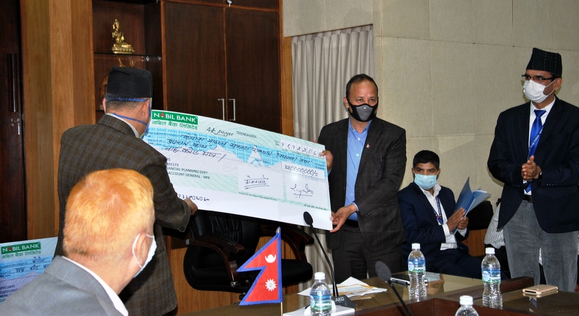 नेपाल टेलिकमद्वारा सरकारको कोरोना कोषमा १२ करोड सहयोग, कर्मचारीले गरे २ करोडको योगदान