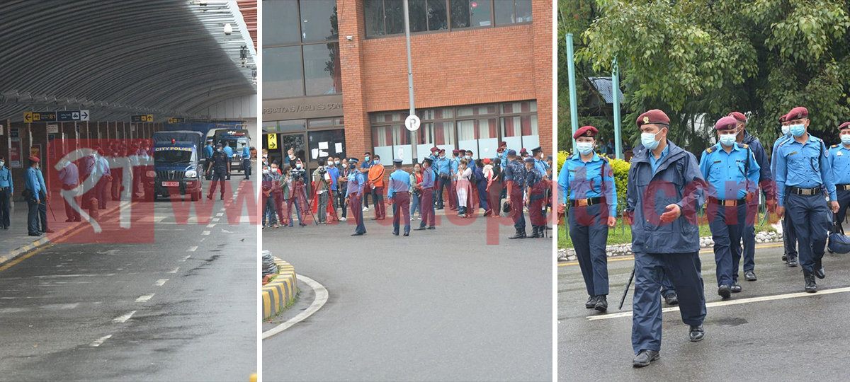 PHOTOS: Heavy security personnel deployed at TIA as MCC officials arrive in capital