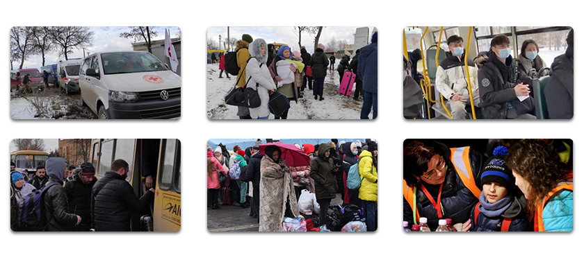 IN PICS: Civilians leave in first successful mass evacuation