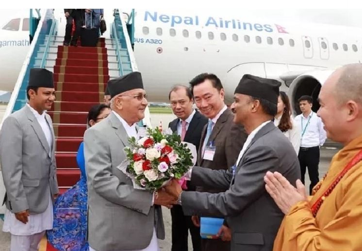 PM Oli arrives Baku to attend NAM Summit