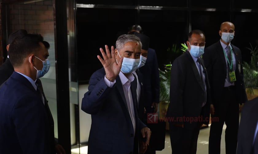 PM Deuba leaves for UK (with photos)