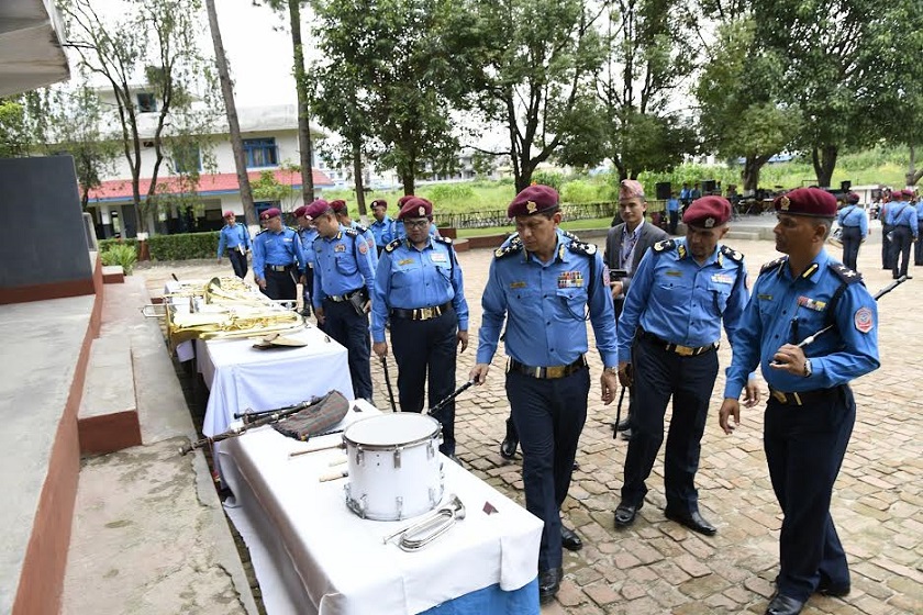 आइजीपी सिंहले गरे राष्ट्रिय प्रहरी प्रशिक्षण प्रतिष्ठानको निरीक्षण