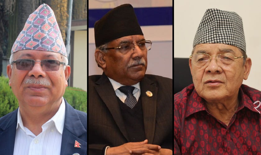 झम्सीखेलमा प्रचण्ड-नेपाल समूहको रणनीतिक बैठक, बादल पनि सहभागी