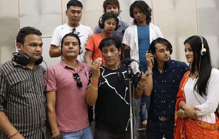 रेडियो नेपालमा कलाकारले गाए ‘प्रेमगीत ३’  को शीर्ष गीत
