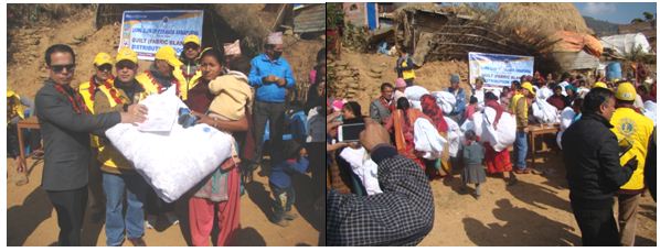 Quilts distributed to Baglung poor people