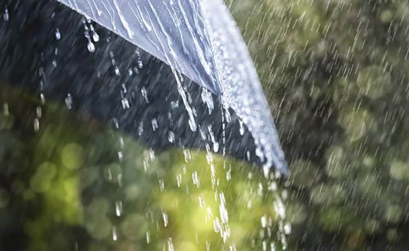 Westerly wind brings rain again