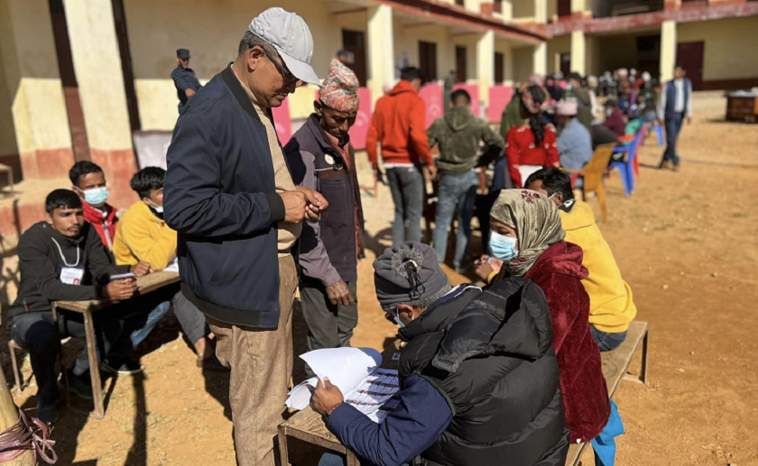 कर्णालीका सभामुख शाहीले गरे मतदान
