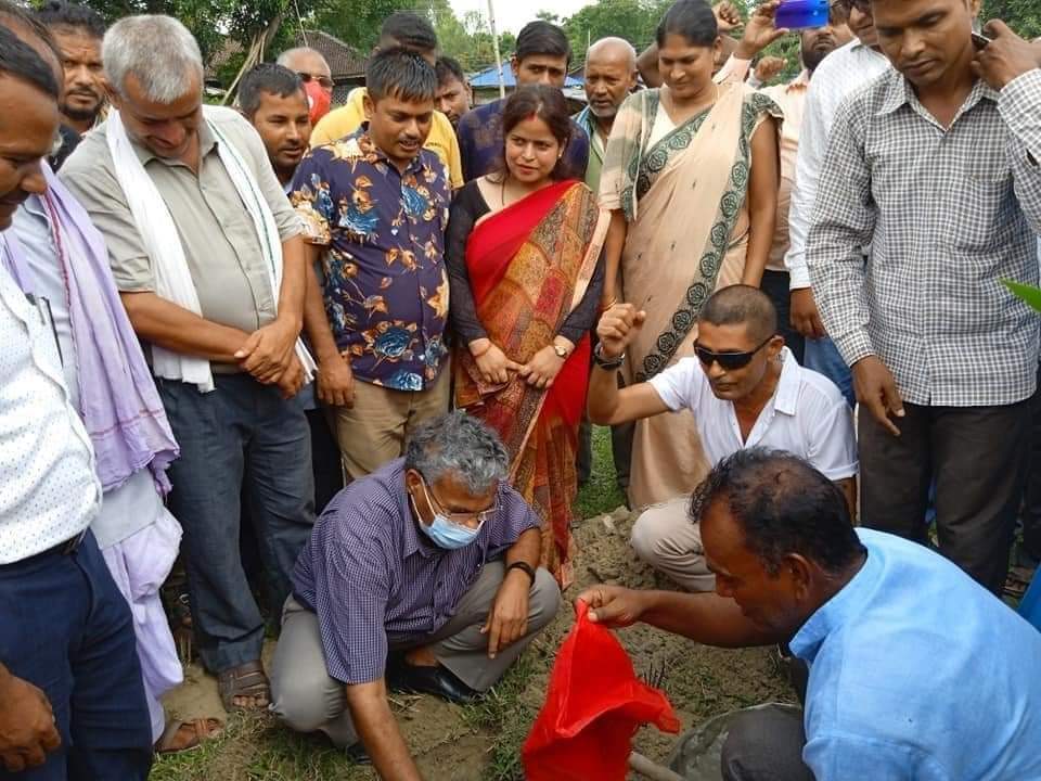 सहिद रामबृक्षको २७ औ स्मृतिको अवसरमा रामबृक्ष मञ्चको शिलान्यास