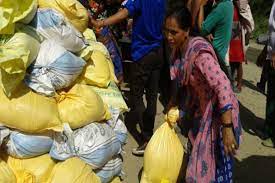 Food items distributed to impoverished families in Makawanpur