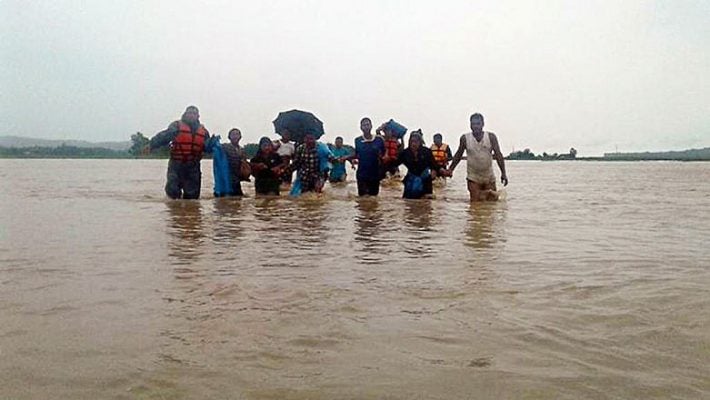 State-1:Nepal Army rescues two from flooded river