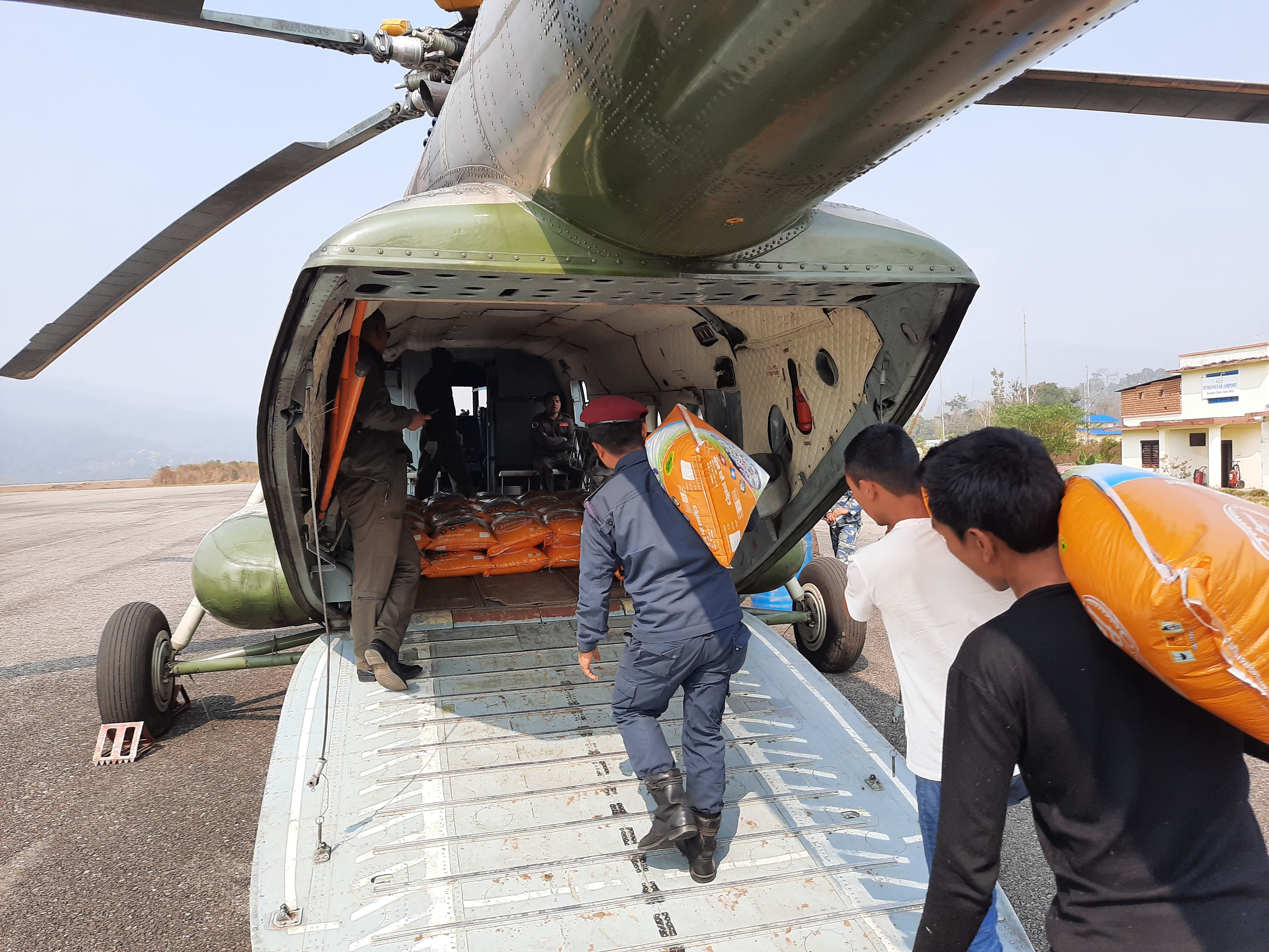 Rice ferried to remote Sirdibas Village