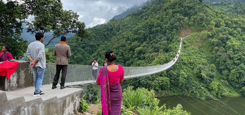 रुपातालमाथिको झोलुङ्गे पुल पर्यटकका लागि नयाँ गन्तव्य