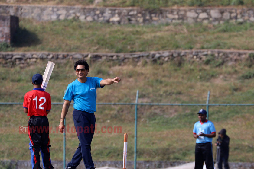 सचिन तेन्दुल्करले नेपाल आएर खेले क्रिकेट, २१ तस्बिरमा हेर्नुहोस्