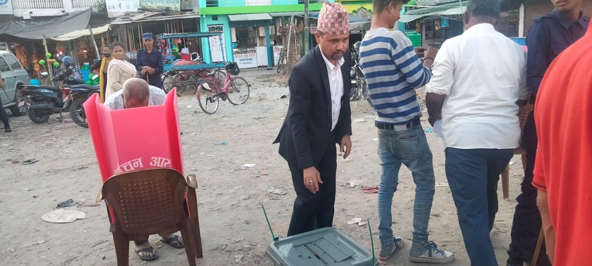 मोरङमा नमुना मतदान गरियो