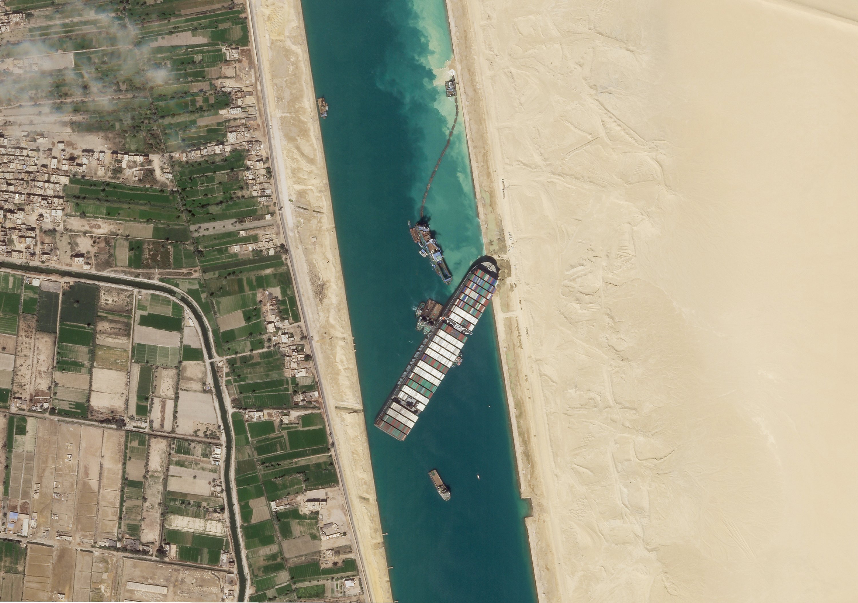 Ship 'partially refloated,' but still stuck in Suez Canal