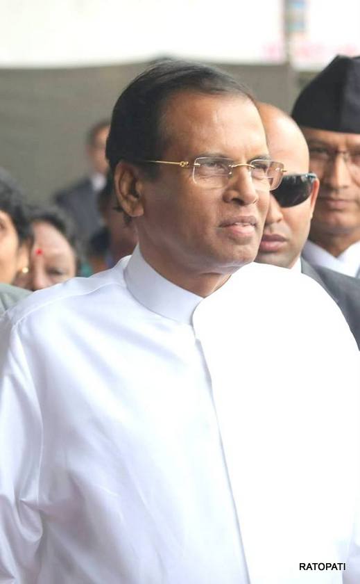 श्रीलंकाका राष्ट्रपति सिरिसेनाद्वारा पुनः उम्मेदवार नहुने घोषणा