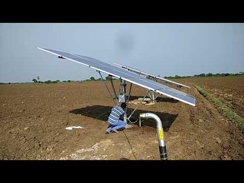Solar water pump fitted in artificial lake in Kanchnapur forest