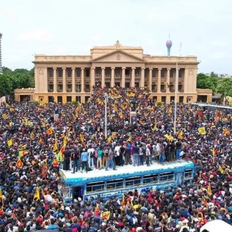 श्रीलंका संकट : जब प्रदर्शनकारीले राष्ट्रपति भवनको भान्सामा खाना खाए, स्विमिङ गरे, बेडमा सुते पनि