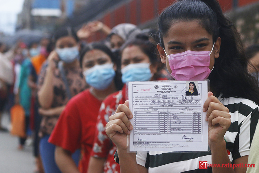 PICTURES: Students being administered corona vaccine in Kathmandu