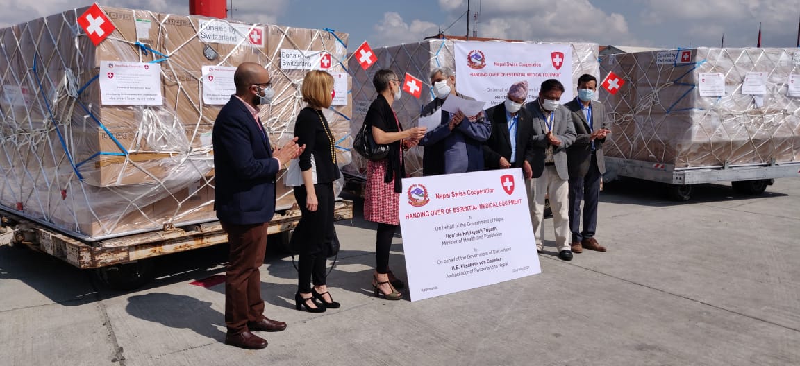 Switzerland supports Nepal with essential medical supplies worth USD 8 million to combat COVID-19 crisis