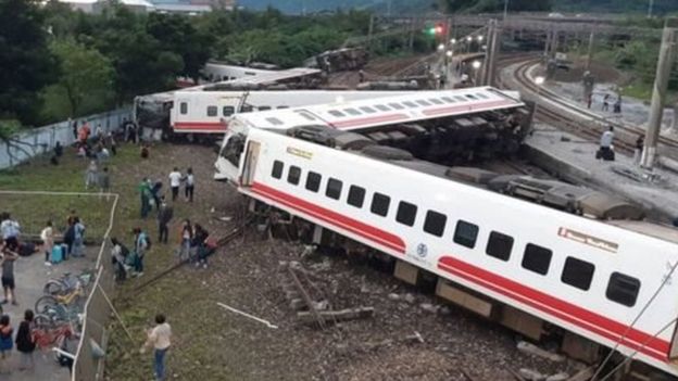 ताइवानमा रेल दुर्घटनाः १८ को मृत्यु, एक सय ७० घाइते