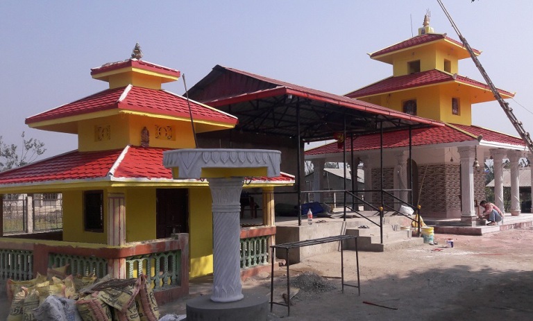 Artistic Kalika temple under construction