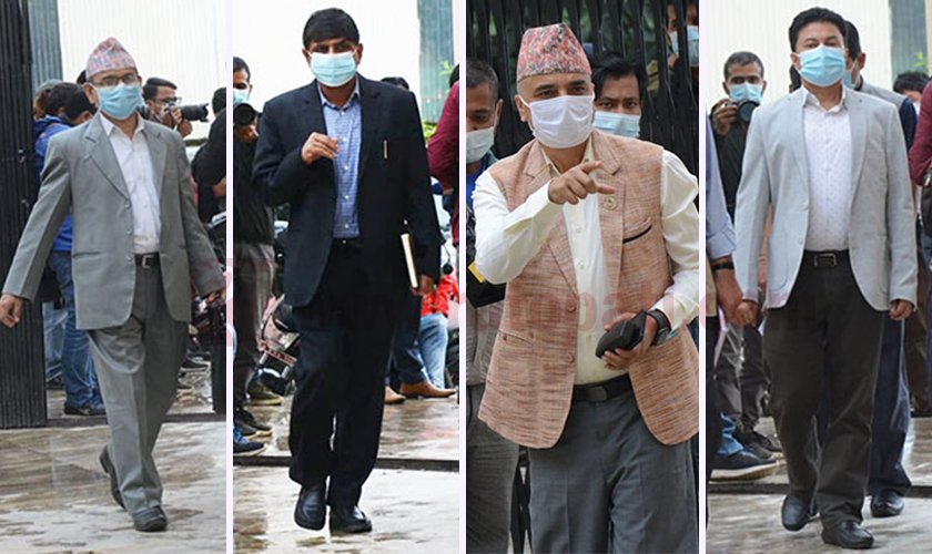 IN PICS: Leaders, earlier close to Madhav Nepal, join UML SC meeting