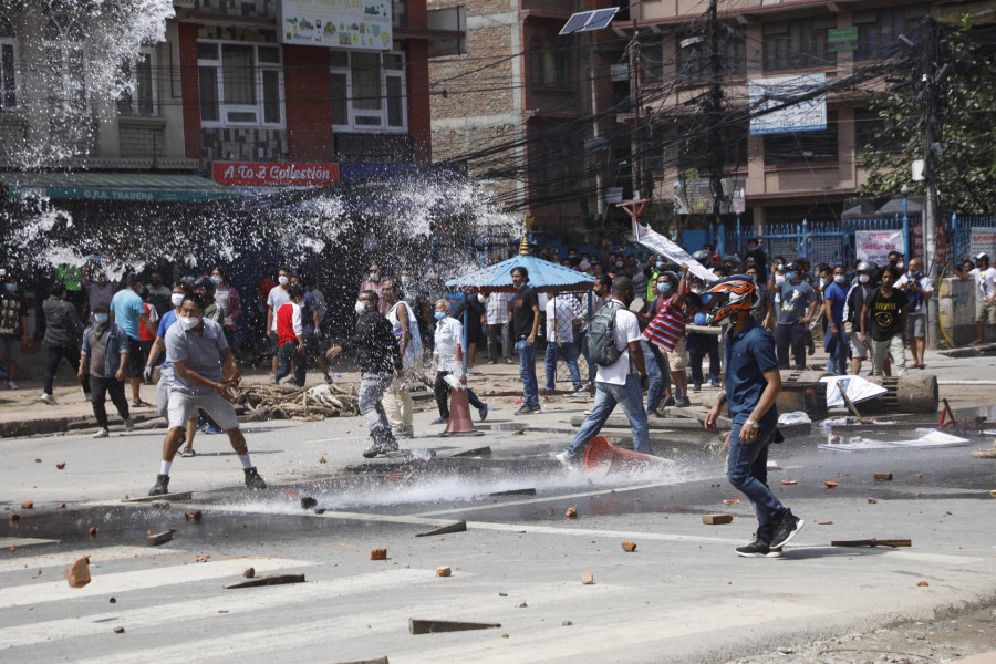 Police use force after people crowd to participate in Machchhindranath chariot ritual