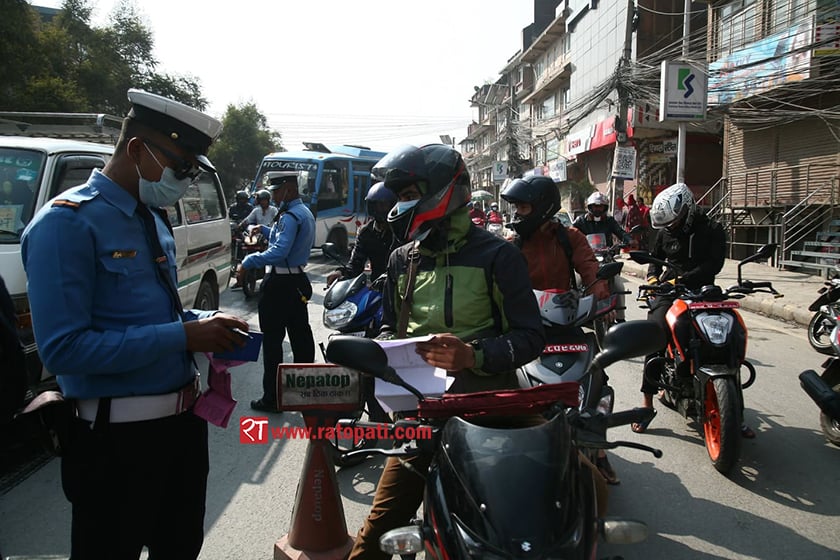 काठमाडौं उपत्यकामा एकैदिन ३३ सय १७ जना सवारी चालकमाथि कारवाही