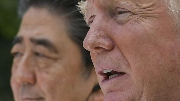 उत्तर कोरियाको कदमबारे अमेरिकी राष्ट्रपति र जापानी प्रधानमन्त्रीबीच छलफल