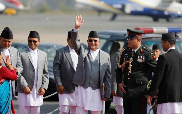 PM Oli embarks on state visit to India