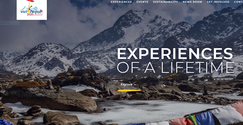 नेपाल भ्रमण वर्ष–२०२० को आधिकारिक वेबसाईट सार्वजनिक