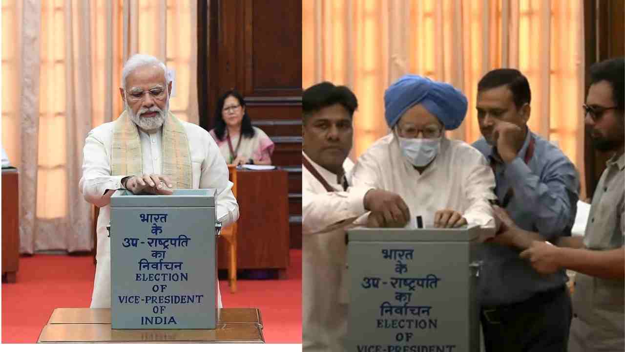 भारतमा उपराष्ट्रपति चयनका लागि मतदान जारी, मत परिणाम आजै आउने