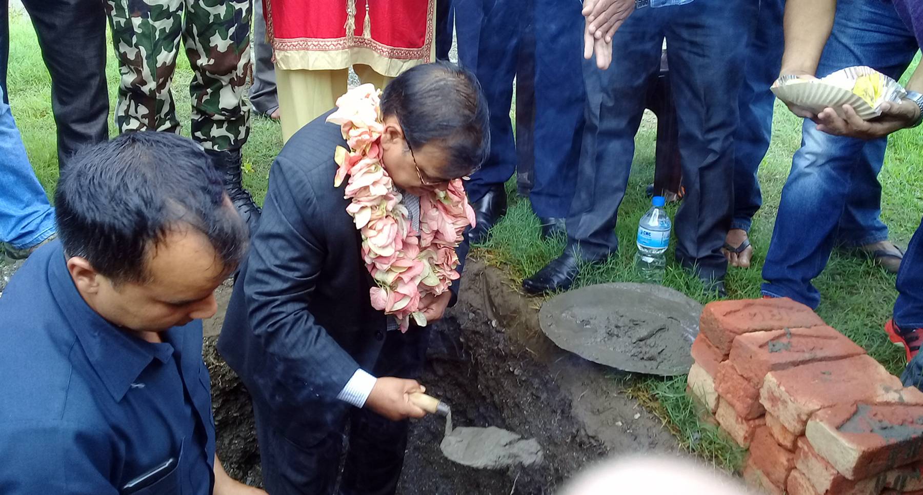 DPM lays foundation stone for fish feed industry in Ratnanagar