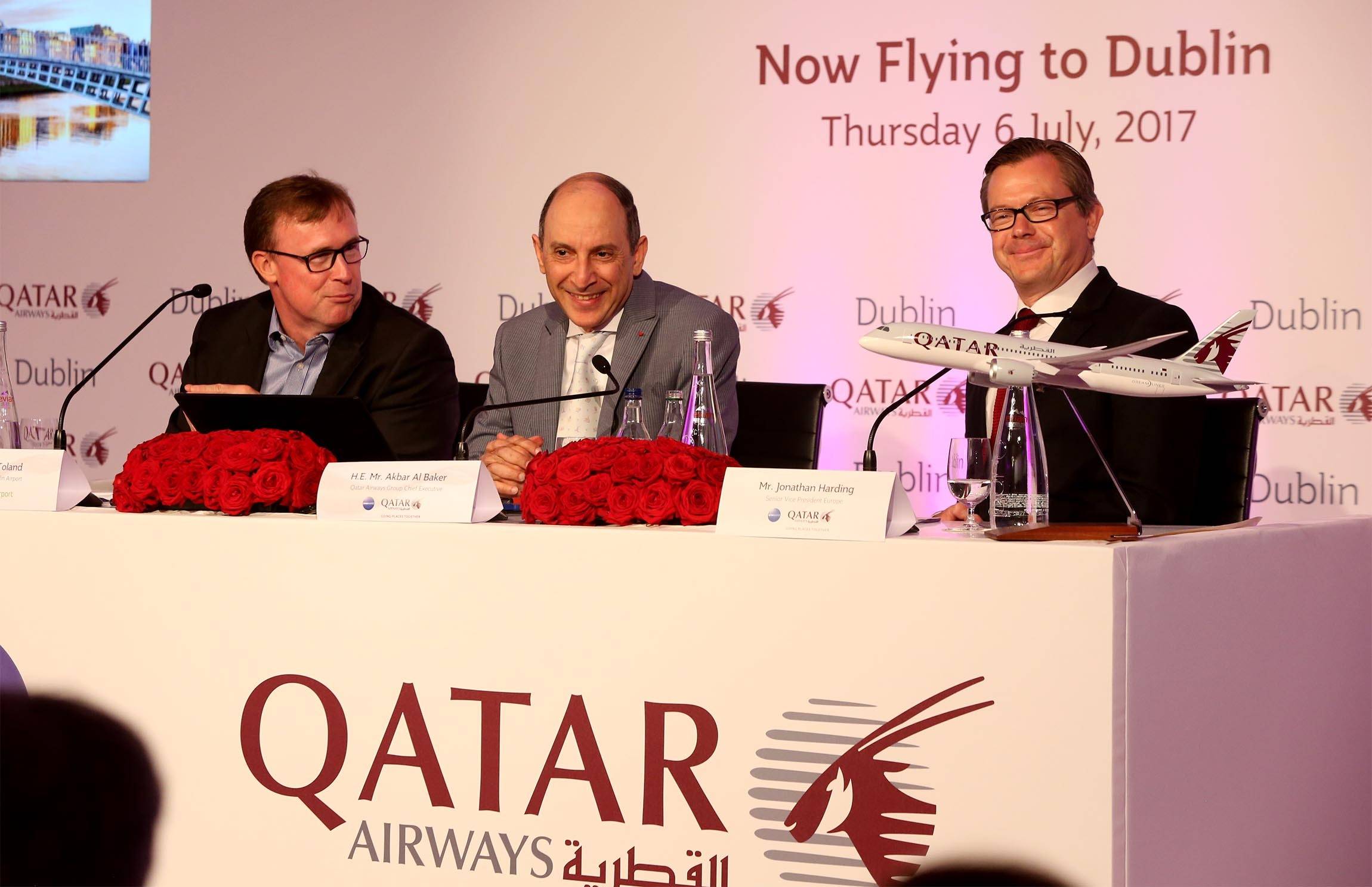 Qatar Airways Celebrates Official Launch Of New Direct Daily Route To Dublin With Press Conference