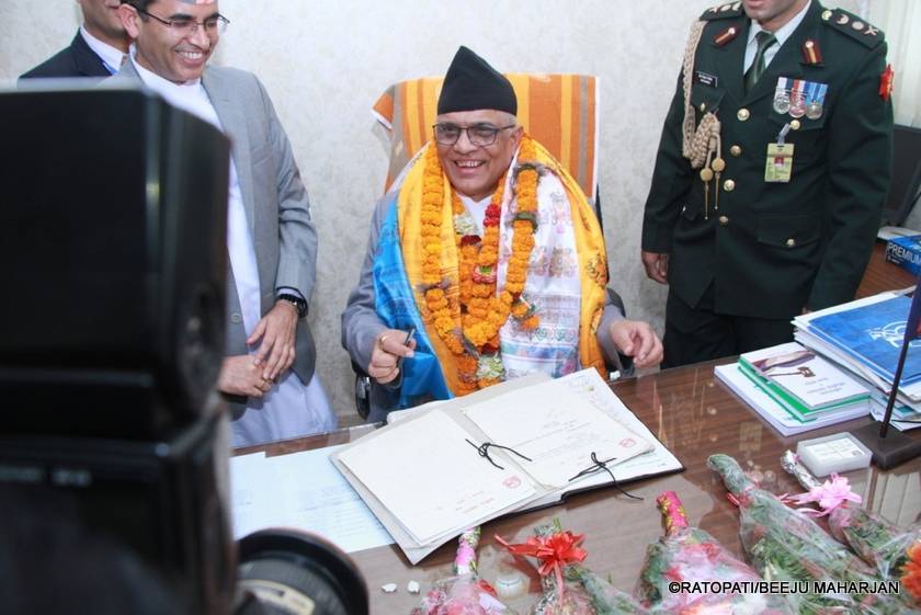 Newly appointed CJ Parajuli takes oath of office and secrecy
