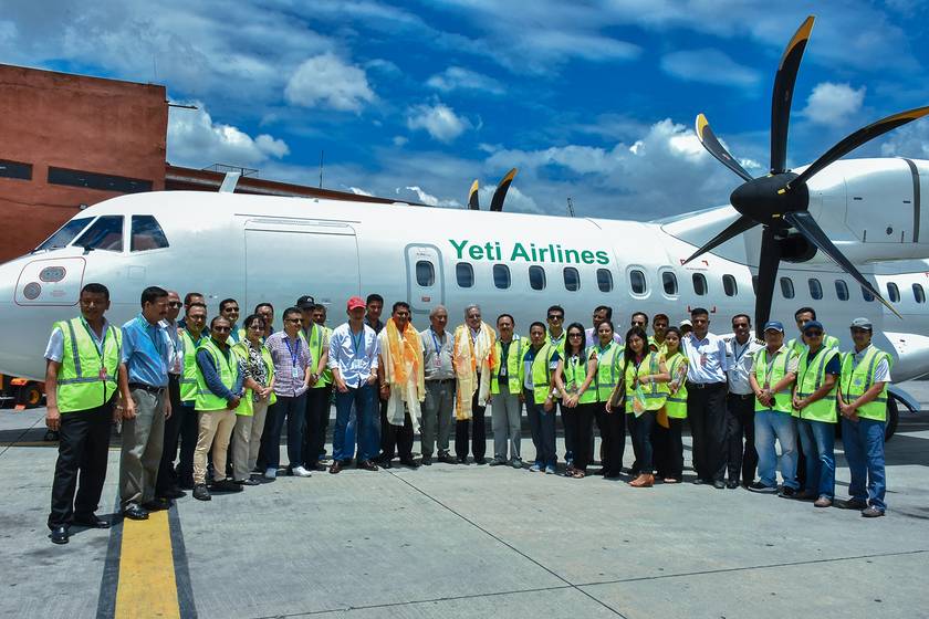 यतिको एटीआर विमान काठमाडौँमा