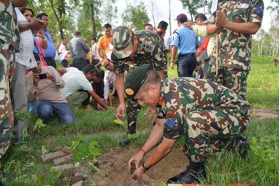 Nepal Army plants 1,100 saplings under 'Go Green' campaign