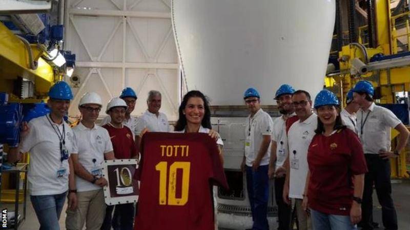 Francesco Totti: Roma legend's final shirt launched into space