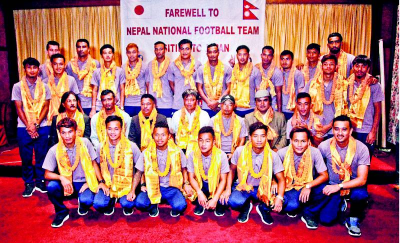 Nepali football team leaving for Japan