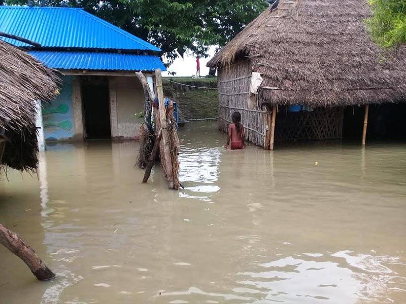 Saptari inundated, schools to remain shut for four days