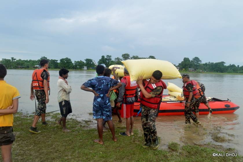 Relief materials distributed to 500 flood victim families in Saptari