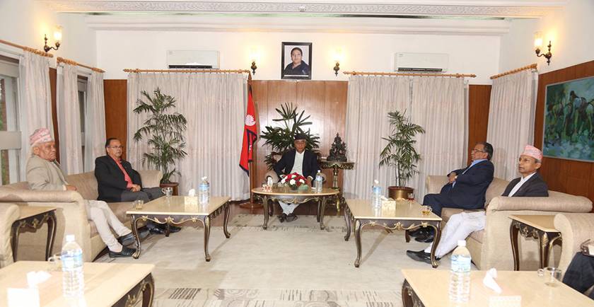 PM Deuba consults ex-PMs on his upcoming India visit