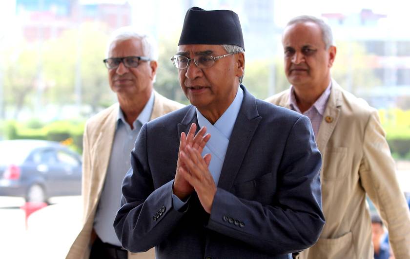 PM Deuba leaves on a state visit to India